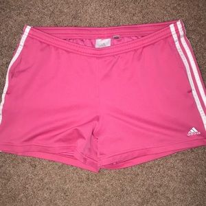 Adidas pink shorts!